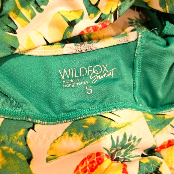 Wildfox Sweat Tropical Print Sports Bra and Leggings Set Size Small - Picture 3 of 4